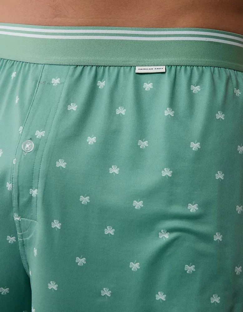 AEO Men's St. Patrick's Day Clovers Ultra Soft Pocket Boxer Short