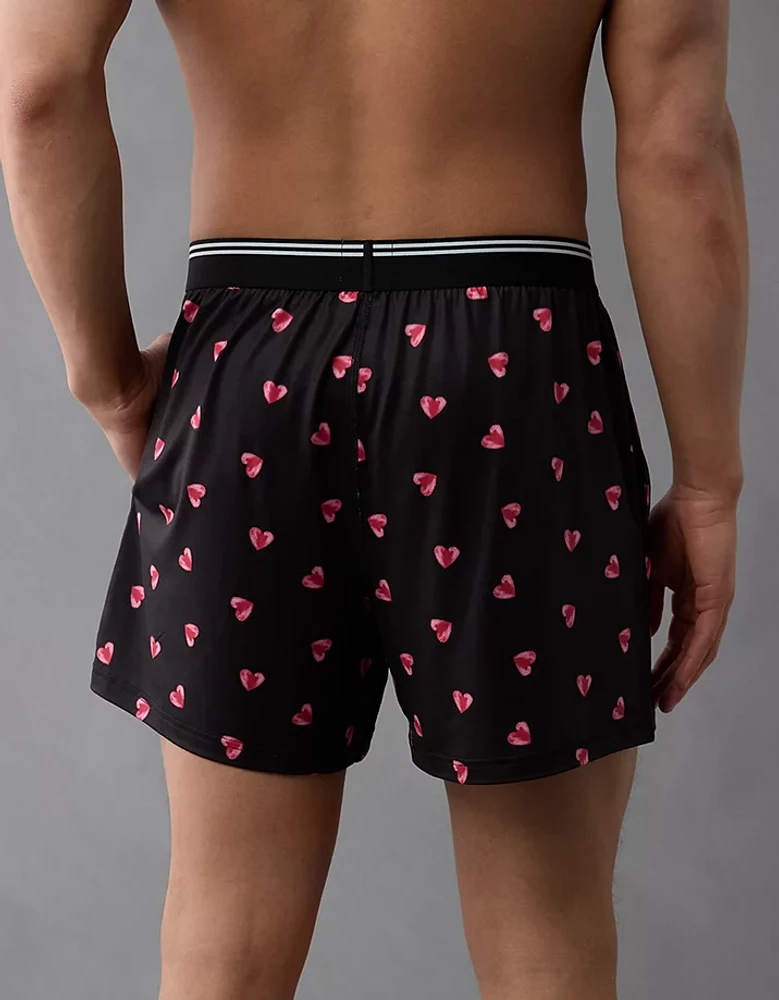 AEO Men's Valentine's Day Hearts Ultra Soft Pocket Boxer Short