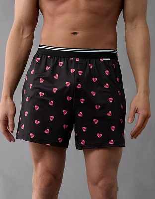 Caleçon boxeur à poche ultradoux cœurs de la Saint-Valentin pour hommes AEO