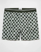 AEO Men's St. Patrick's Day Clover Check Ultra Soft Pocket Boxer Short