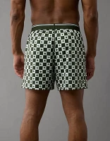 AEO Men's St. Patrick's Day Clover Check Ultra Soft Pocket Boxer Short