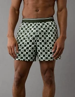 AEO Men's St. Patrick's Day Clover Check Ultra Soft Pocket Boxer Short