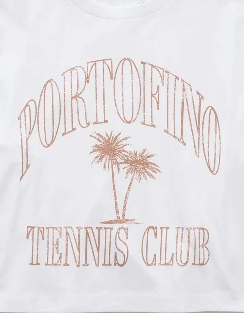 T-shirt court droit à image de destination AE