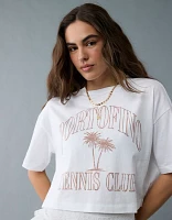 T-shirt court droit à image de destination AE