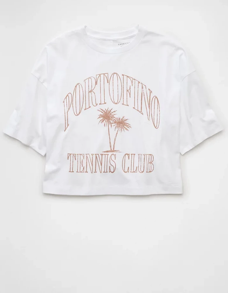 T-shirt court droit à image de destination AE