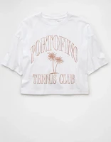 T-shirt court droit à image de destination AE