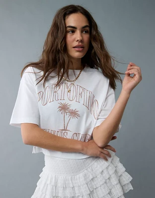 T-shirt court droit à image de destination AE