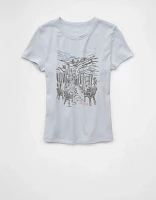 Petit t-shirt Hé à image de destination AE