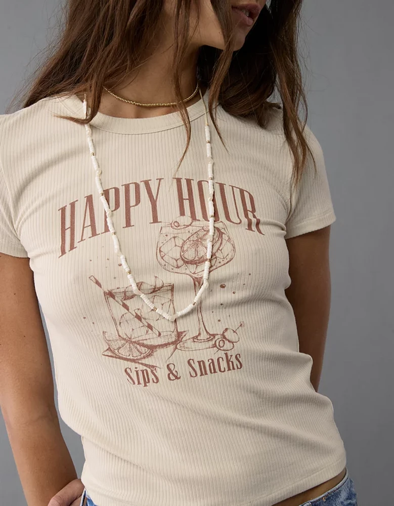 Petit t-shirt Happy Hour à graphique Hey AE