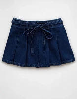 Minijupe-short en denim plissé AE