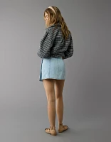 AE Pleated Denim Mini Skort