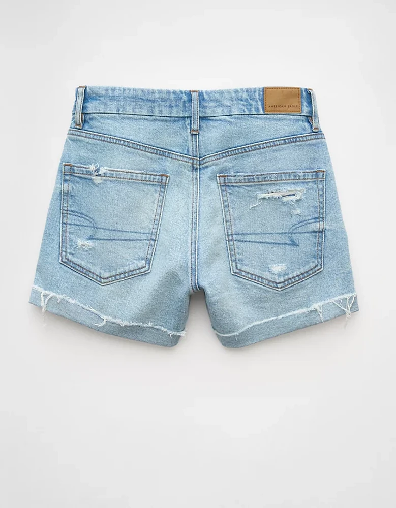 AE Strigid Curvy Ripped Super High-Waisted Relaxed Short