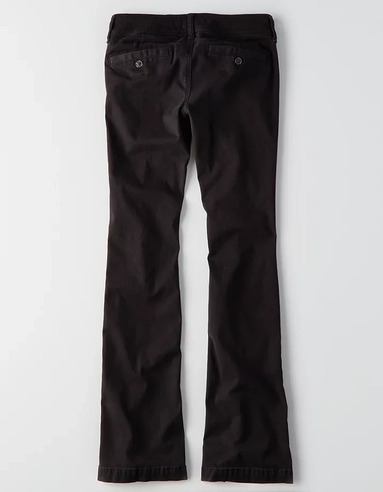 Pantalon à jambe semi-évasée et taille basse extensible AE