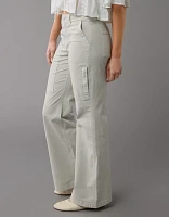 Pantalon évasé ample extensible à taille basse mode AE