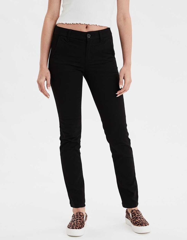 AE Stretch Vegan Leather Super High-Waisted Straight Pant