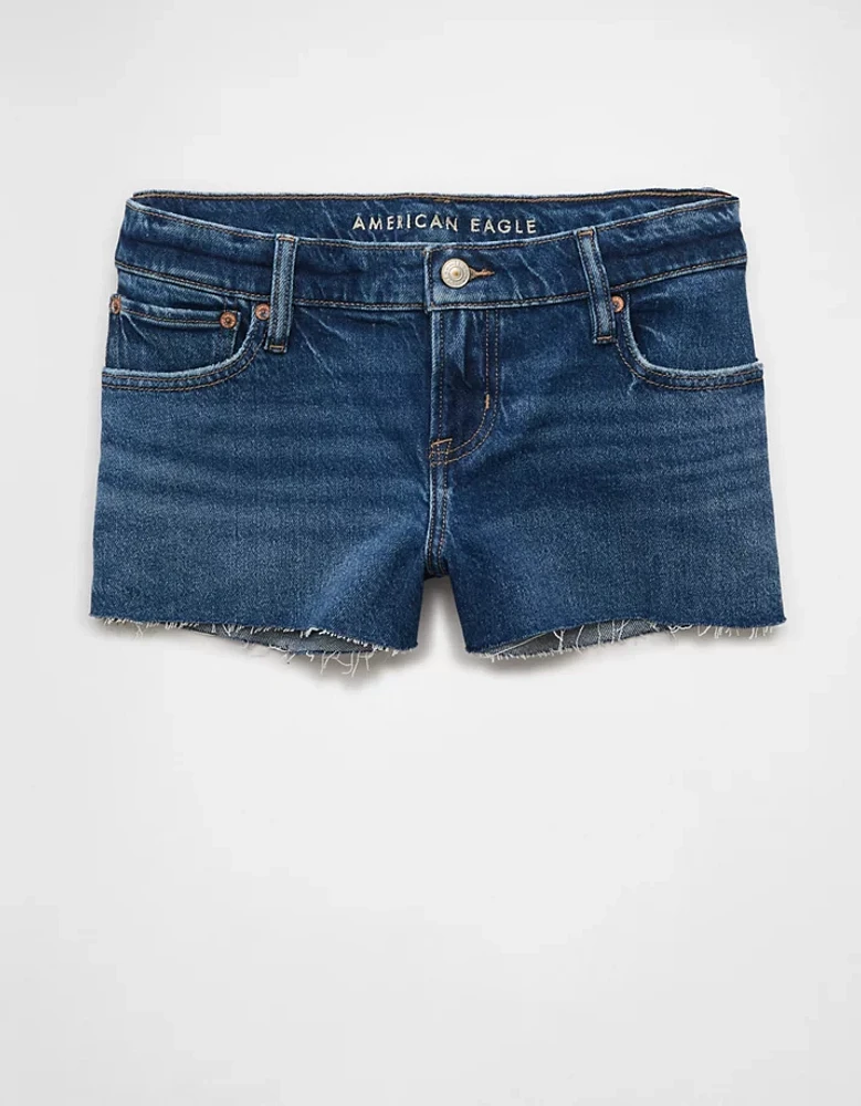 Short très court parfait en denim à taille basse extensible AE