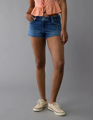 Short très court parfait en denim à taille basse extensible AE
