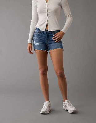 Short mi-long en denim à taille basse déchiré Next Level AE