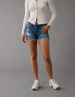 AE Next Level Ripped Low-Rise Denim Midi Short