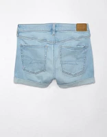 Short court en denim à taille haute V Next Level AE