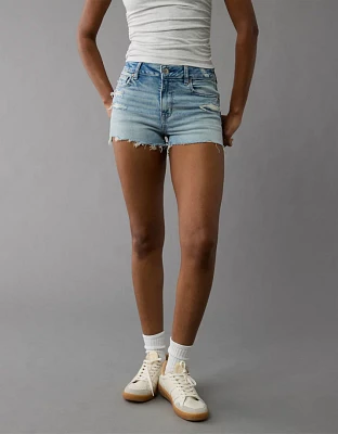 Short court déchiré à taille haute en denim Next Level AE