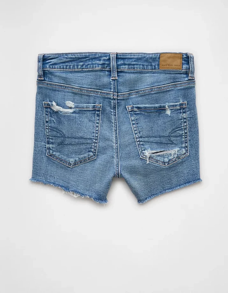AE Next Level Ripped High-Waisted Denim Short