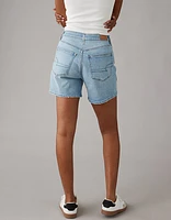 Short décontracté déchiré de 6 po à taille très haute en denim extensible et rigide AE