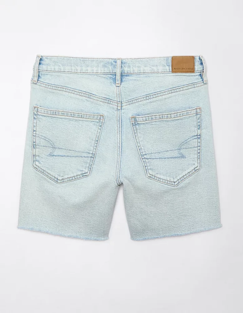 Short décontracté à taille très haute de 6 po en denim extensible et rigide AE