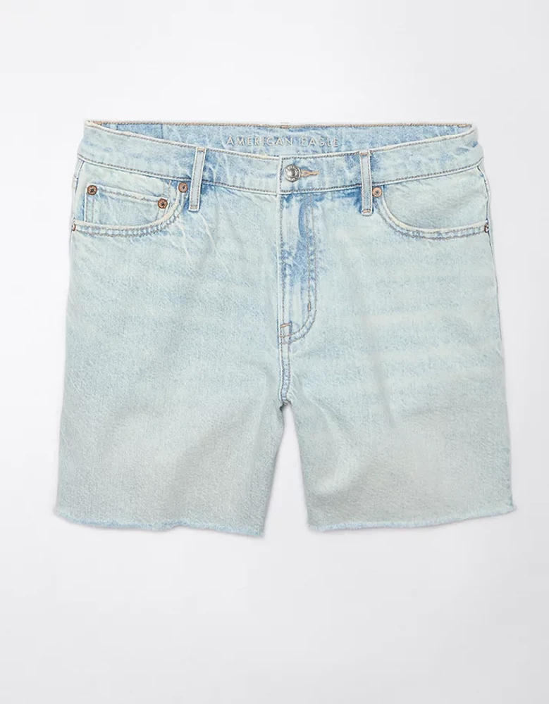 Short décontracté à taille très haute de 6 po en denim extensible et rigide AE