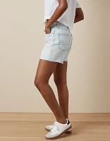 Short décontracté à taille très haute de 6 po en denim extensible et rigide AE