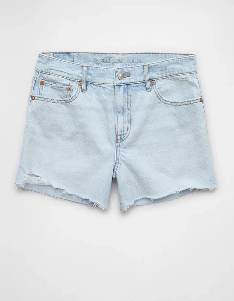 AE Strigid Ripped Super High-Waisted Relaxed Denim Short