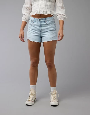 AE Strigid Ripped Super High-Waisted Relaxed Denim Short