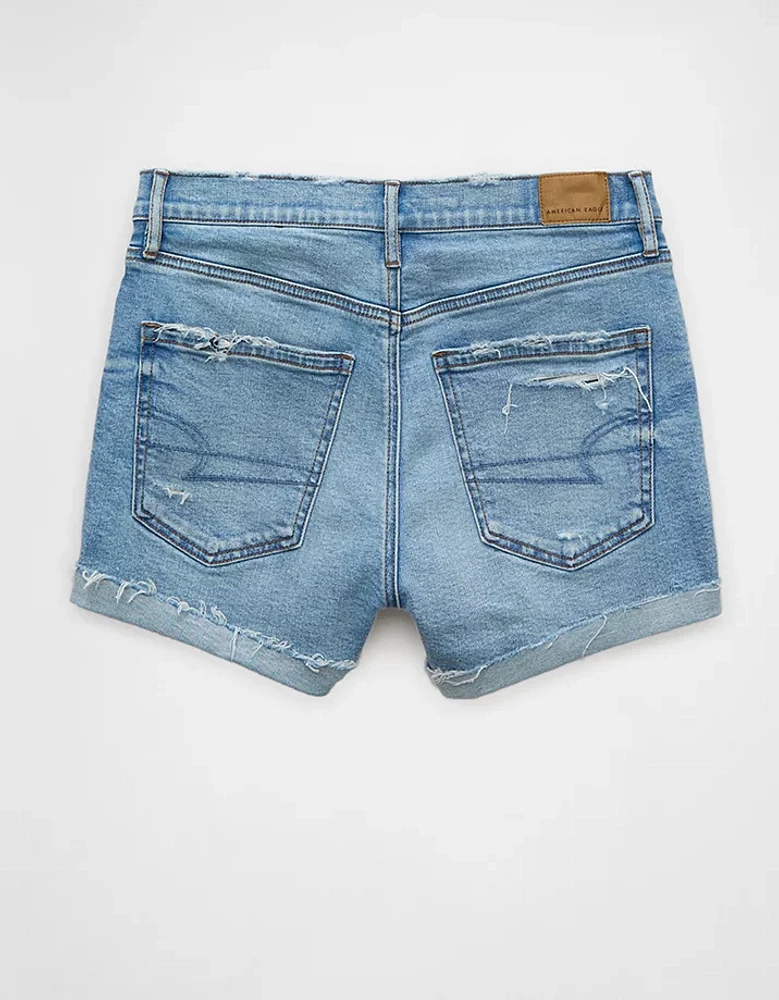 AE Strigid Super High-Waisted Relaxed Ripped Denim Short