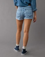 AE Strigid Super High-Waisted Ripped Relaxed Denim Short