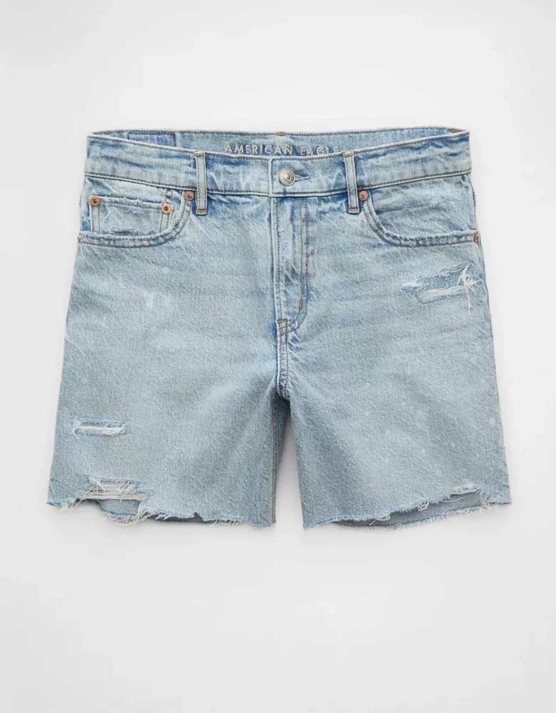 AE 6" Strigid Ripped Super High-Waisted Relaxed Denim Short