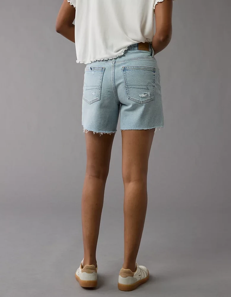 AE 6" Strigid Ripped Super High-Waisted Relaxed Denim Short