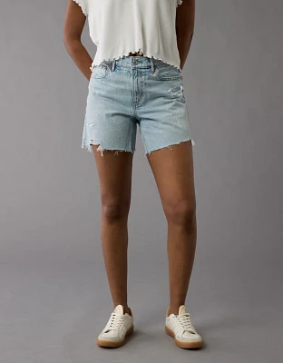 AE 6" Strigid Ripped Super High-Waisted Relaxed Denim Short