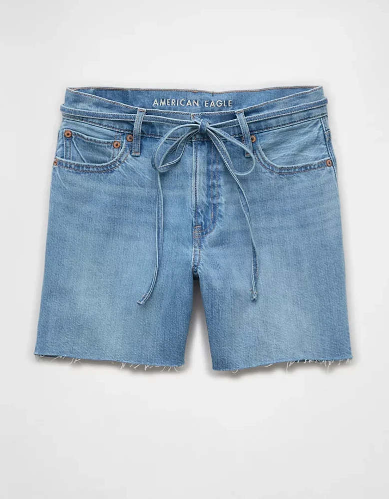 Short décontracté à taille très haute en denim extensible et rigide de 6 po AE