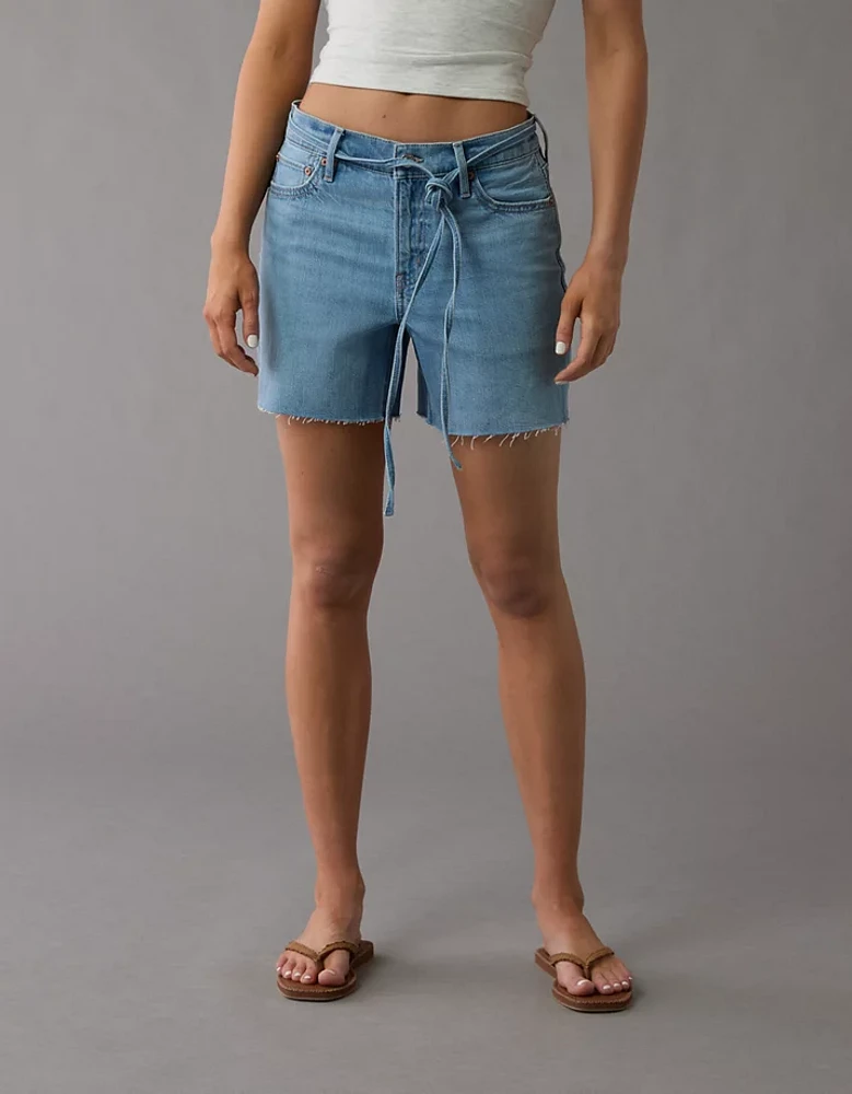 Short décontracté à taille très haute en denim extensible et rigide de 6 po AE