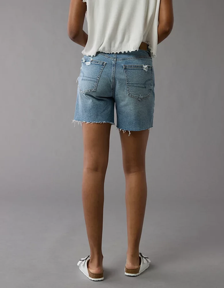 Short décontracté déchiré à taille très haute en denim extensible et rigide de 6 po AE
