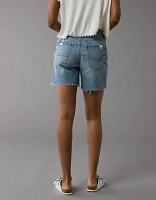 Short décontracté déchiré à taille très haute en denim extensible et rigide de 6 po AE