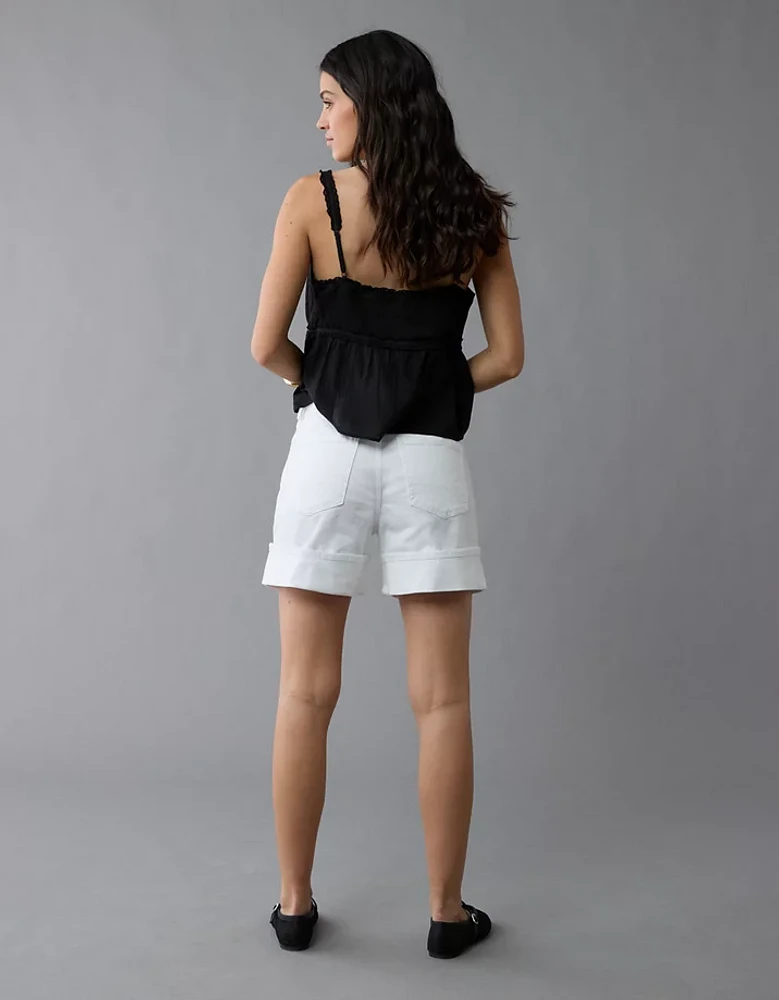 Short décontracté à taille très haute en denim extensible et rigide de 6 po AE