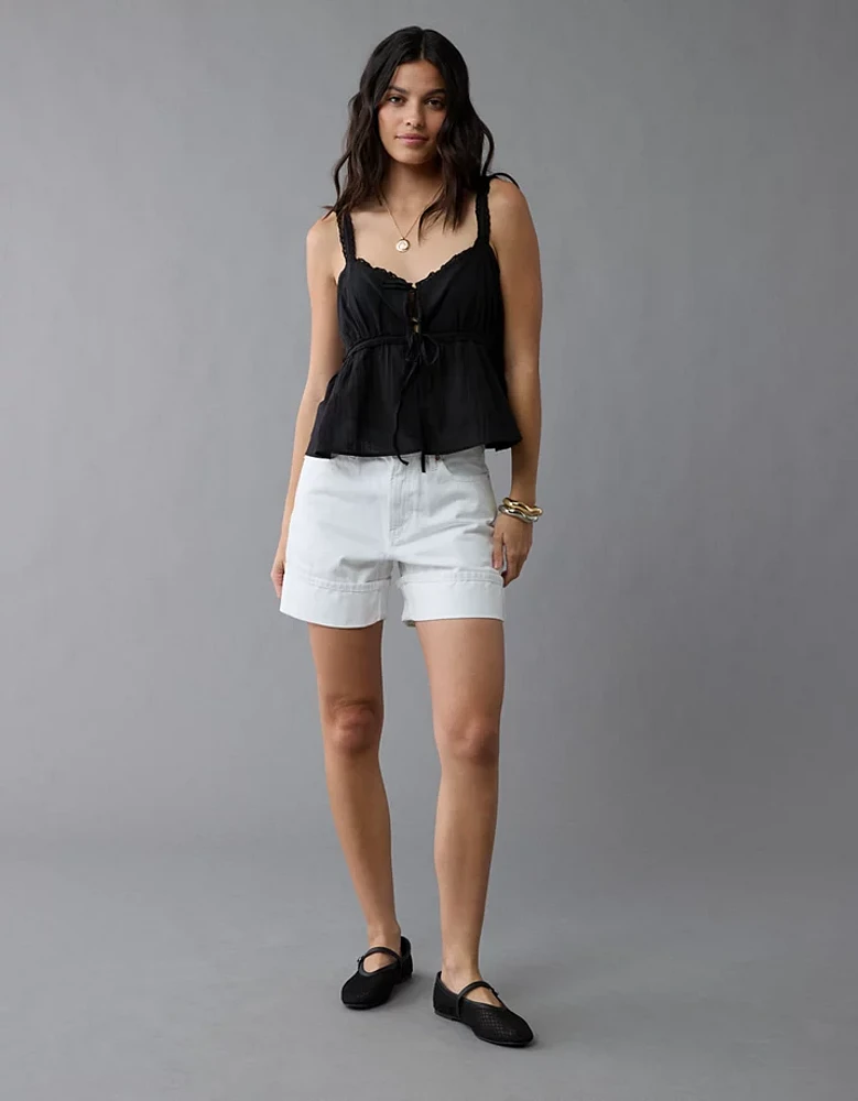 Short décontracté à taille très haute en denim extensible et rigide de 6 po AE