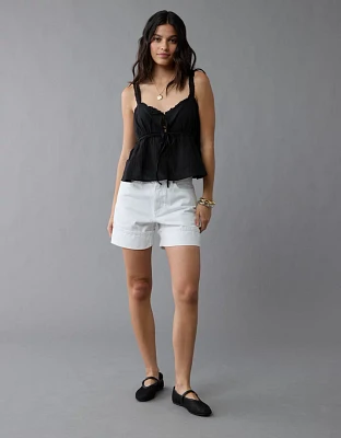 Short décontracté à taille très haute en denim extensible et rigide de 6 po AE