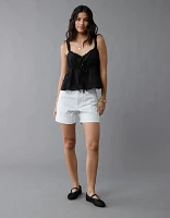 Short décontracté à taille très haute en denim extensible et rigide de 6 po AE