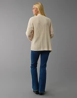 AE Open Front Shaker-Stitch Cardigan