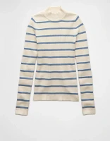 AE Striped Mock Neck Sweater