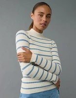 AE Striped Mock Neck Sweater