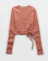 AE Cropped Wrap Cardigan