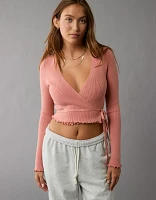 AE Cropped Wrap Cardigan